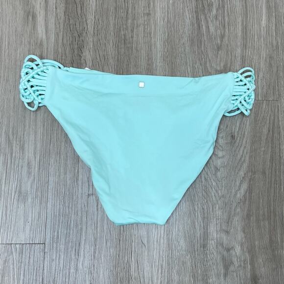 Dolce Vita Women's Seafoam Green Macramé Detail Hipster Bikini Swim Bottoms sz M - Picture 4 of 4